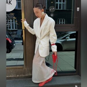 NWT ZARA JELLY BALLET FLATS Size 6.5 EUR 37